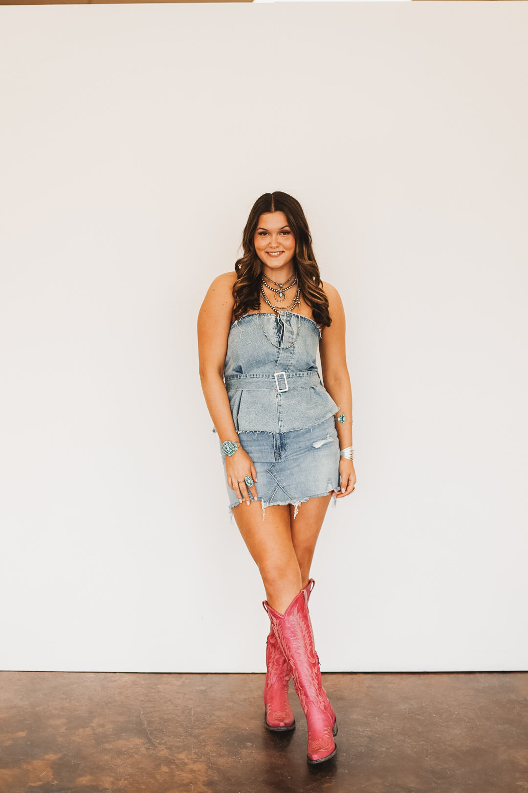 The Belted Denim Top