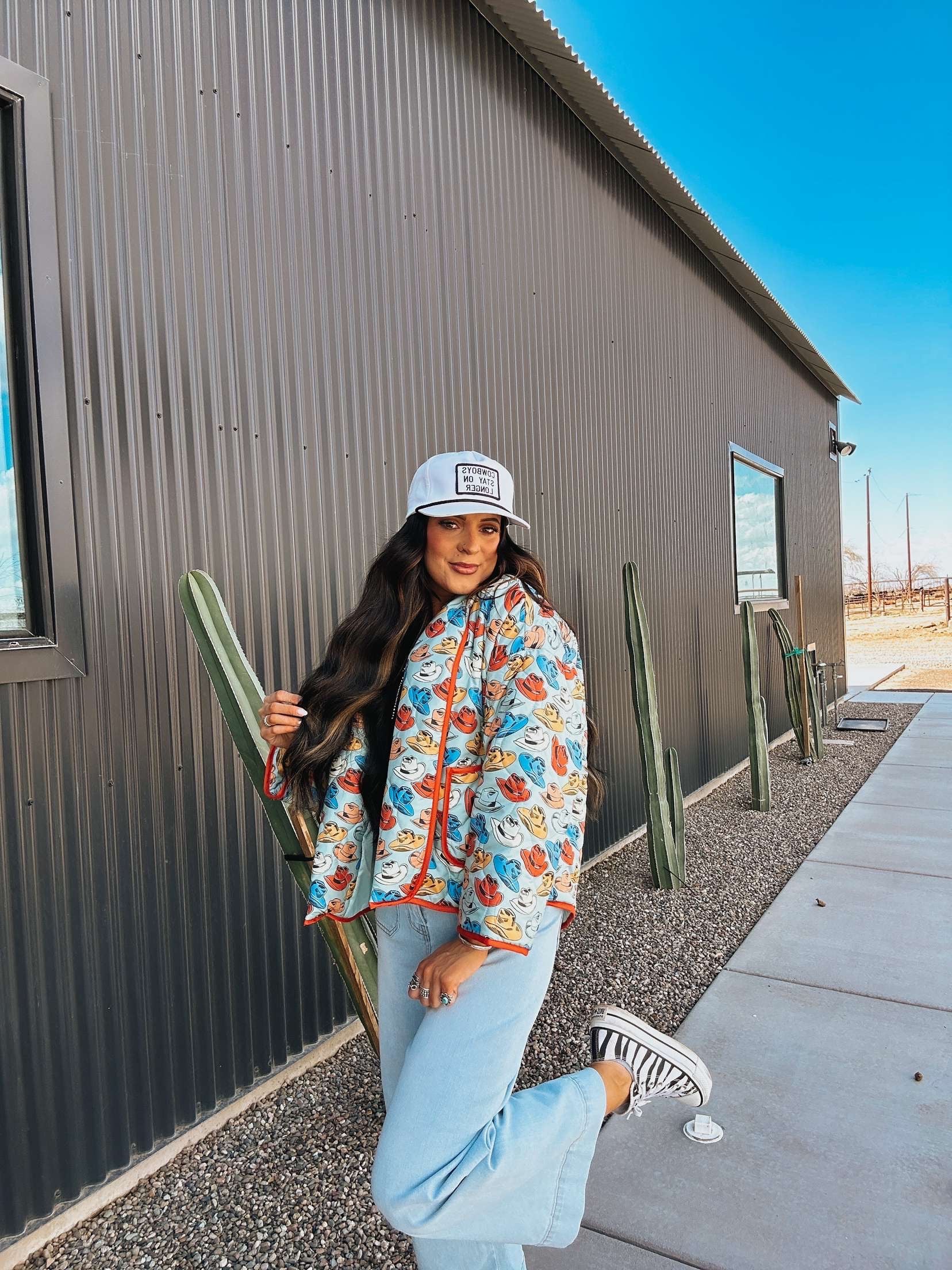 The Cowboy Hat Quilted Jacket - large