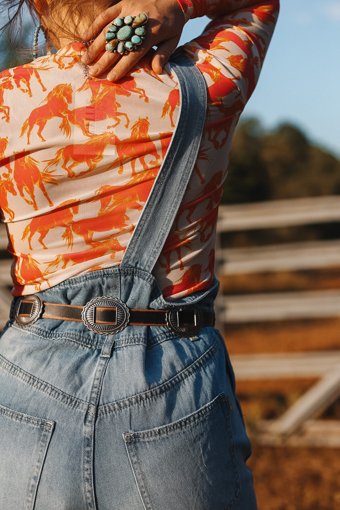 The Neon Wild Horse Mesh Top