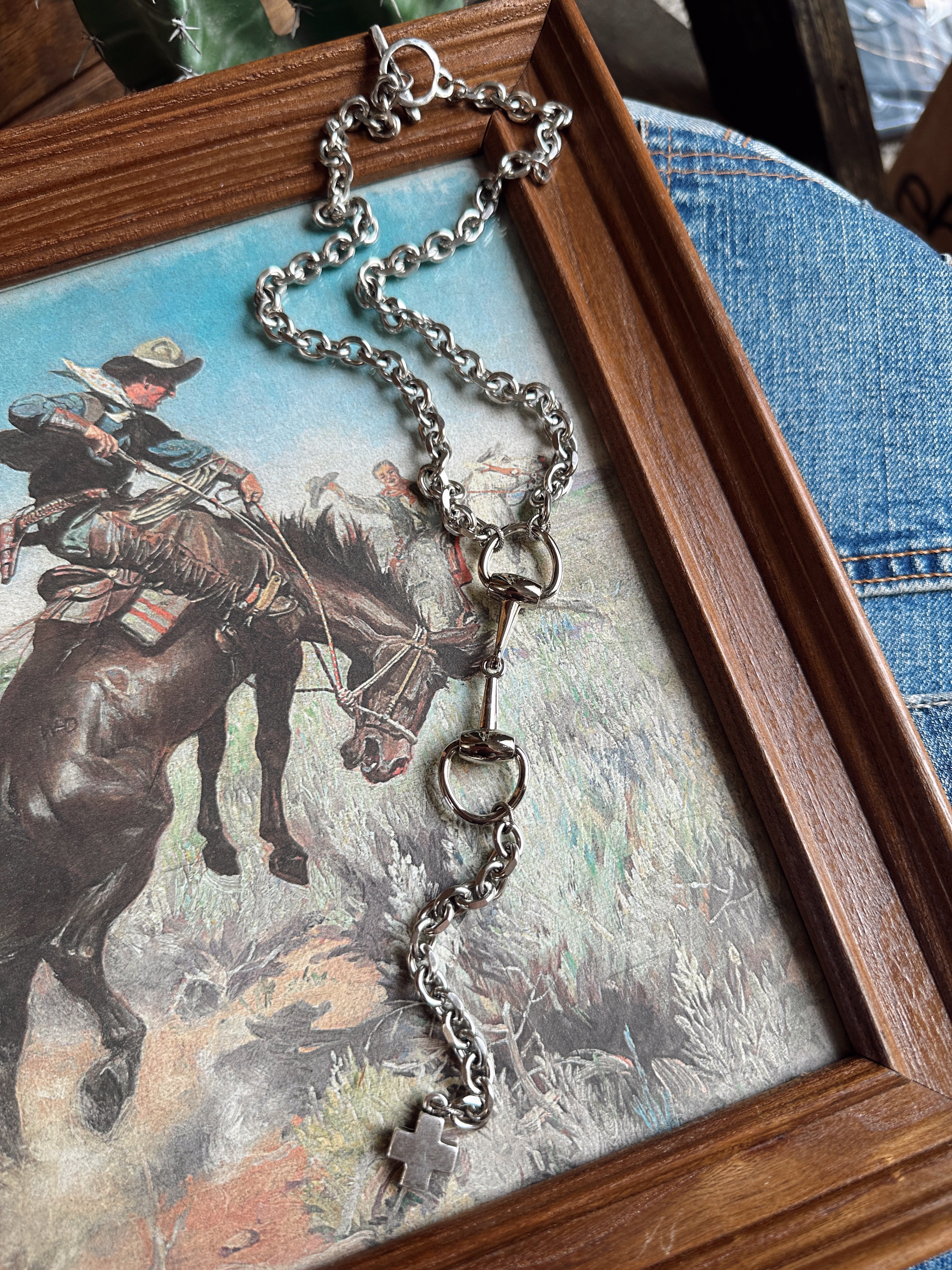 The Bitty Lariat - Silver Cross