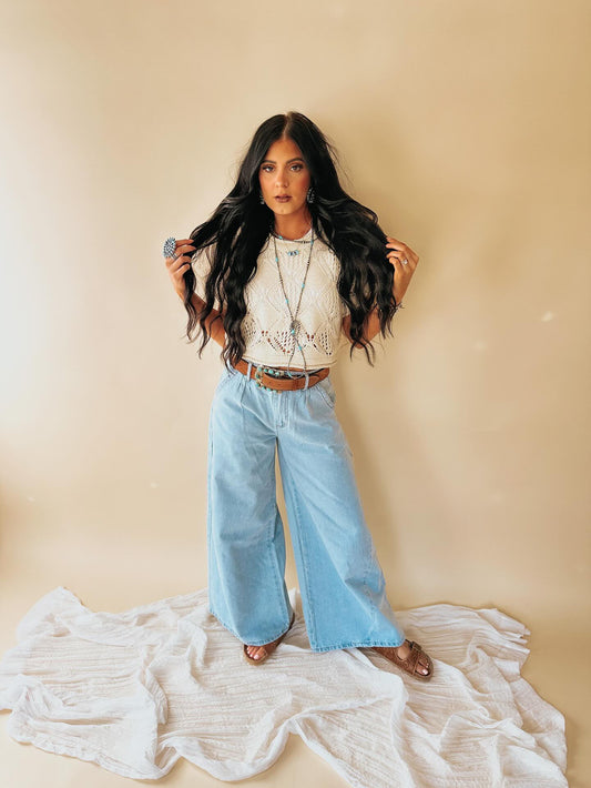The Cowtown Wide Leg Jeans