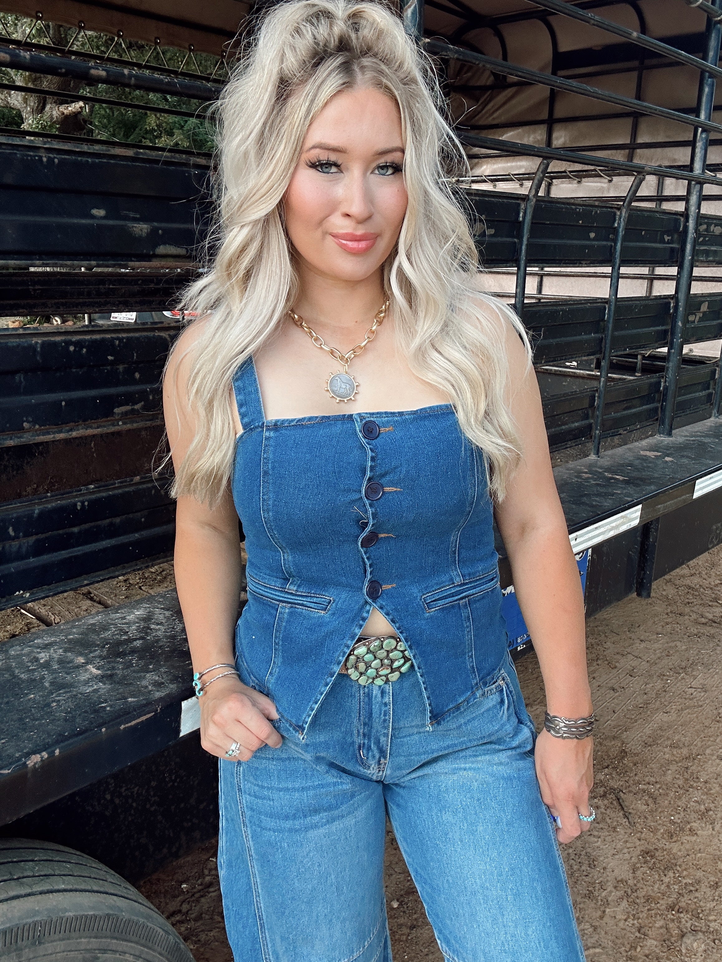 The Lenny Denim Top