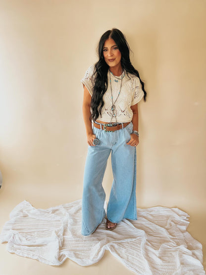 The Cowtown Wide Leg Jeans