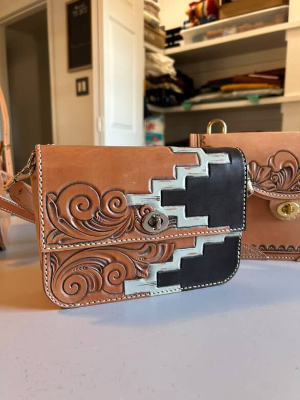 The Maddog Leather Aztec Purse