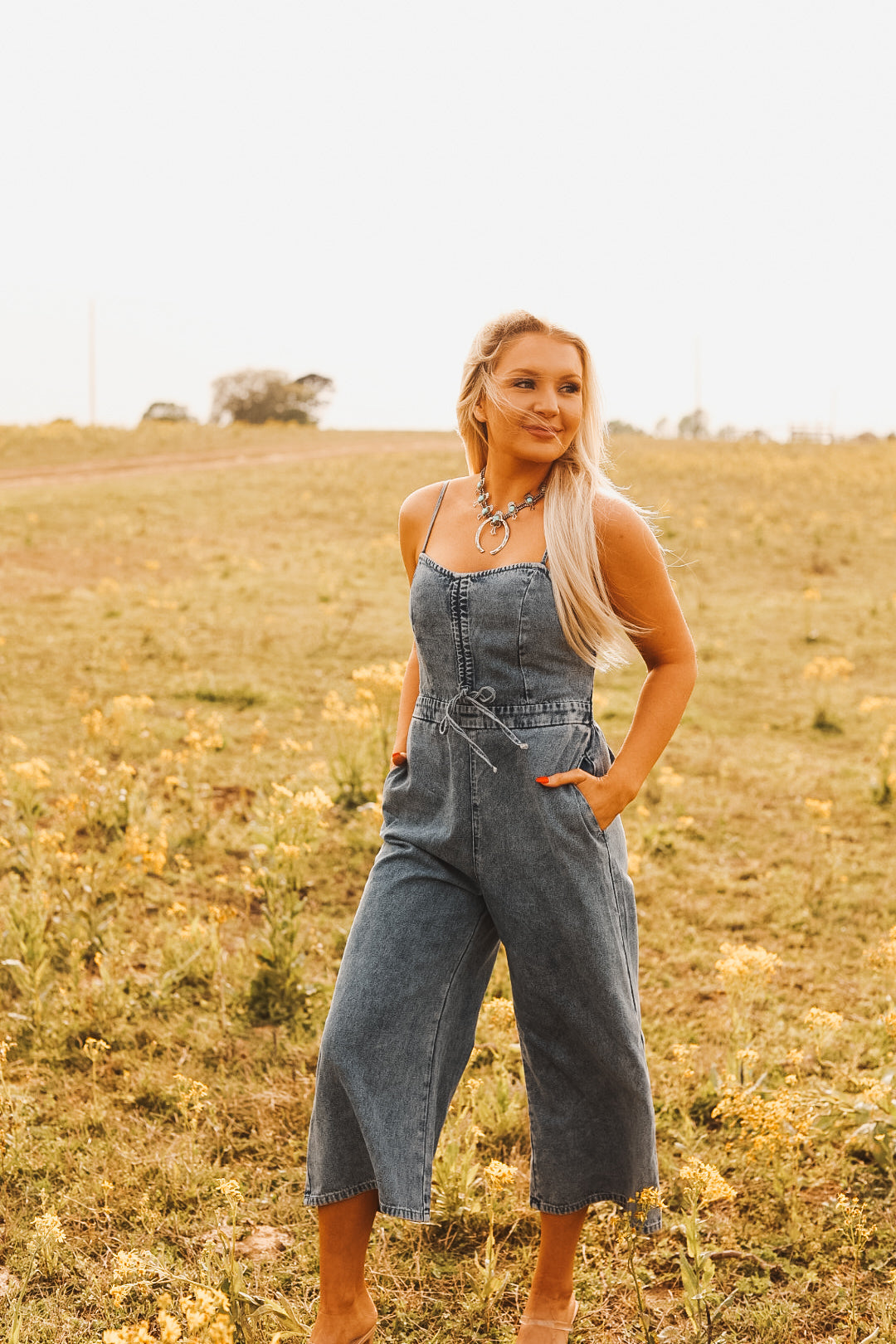 The Sky Denim Jumpsuit