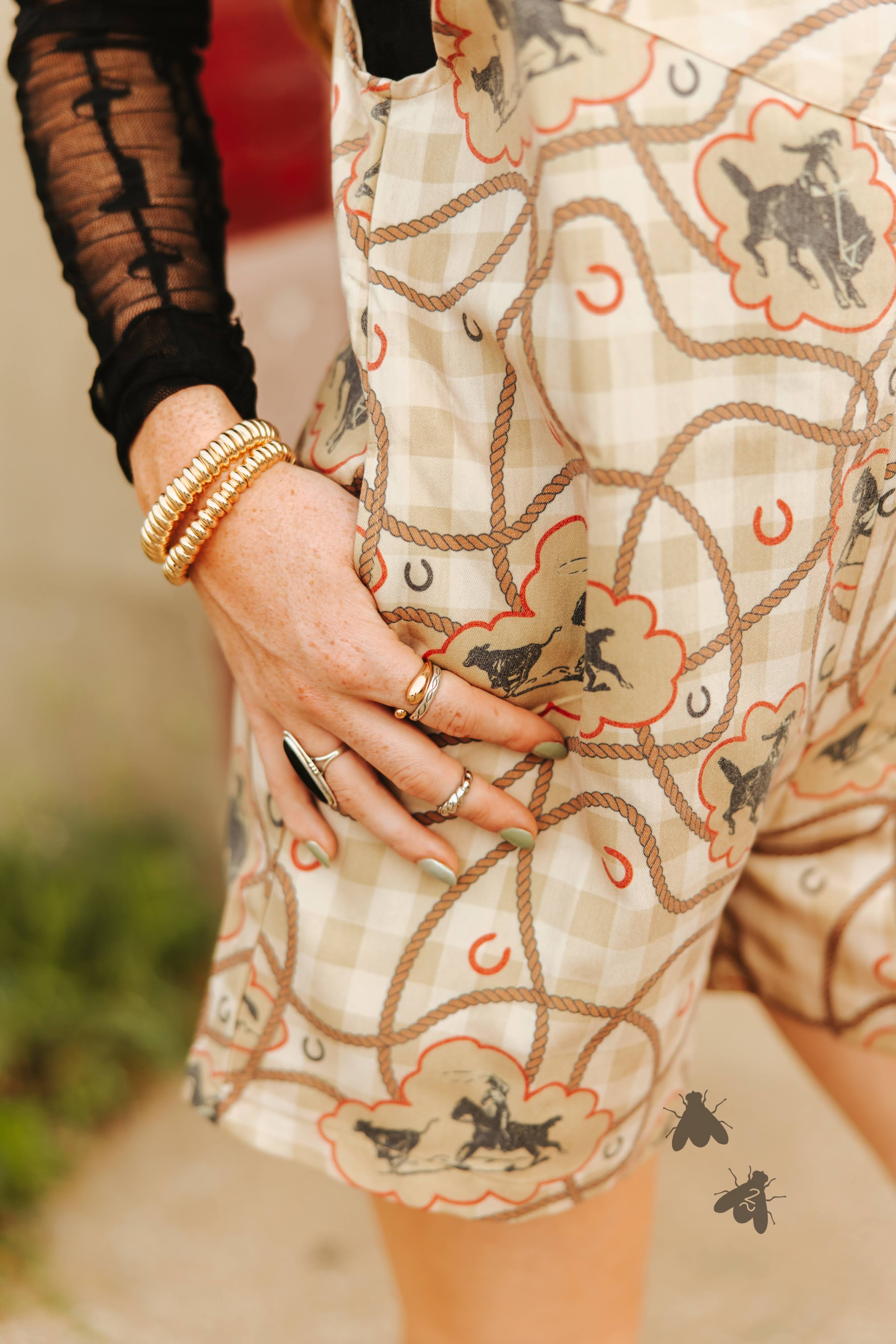 The Gingham Cowboy Romper