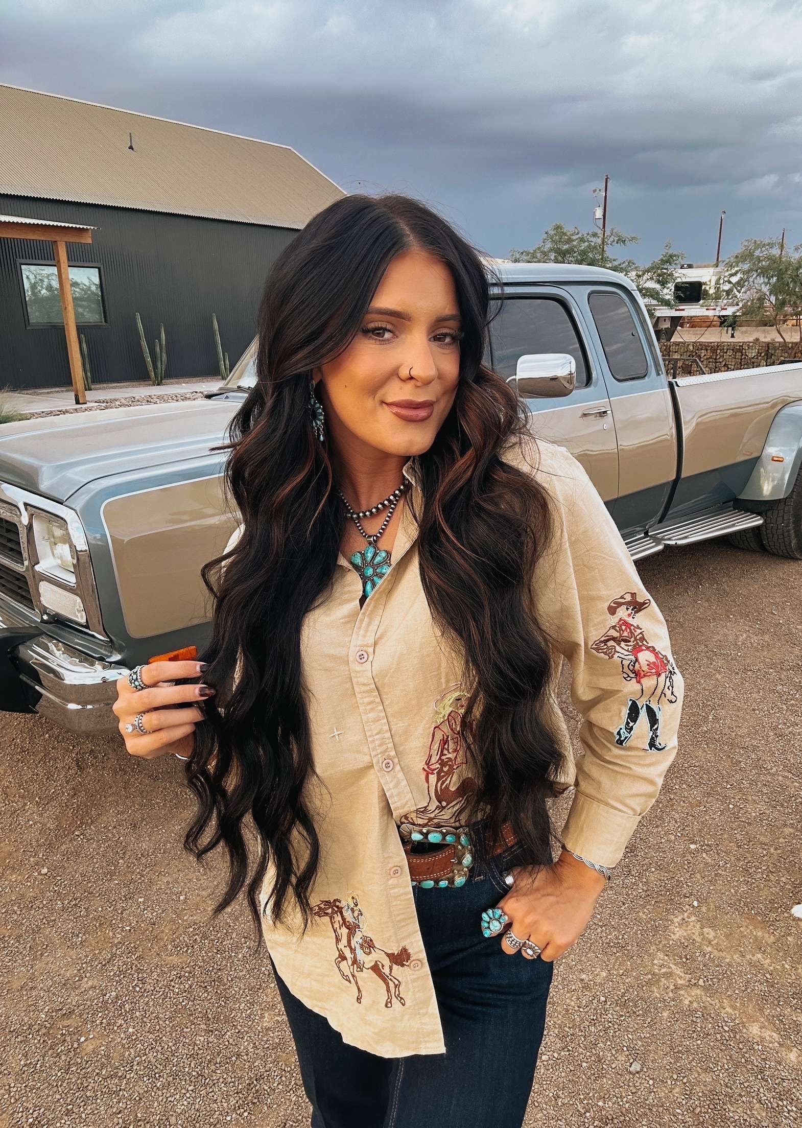 The Western Embroidered Top