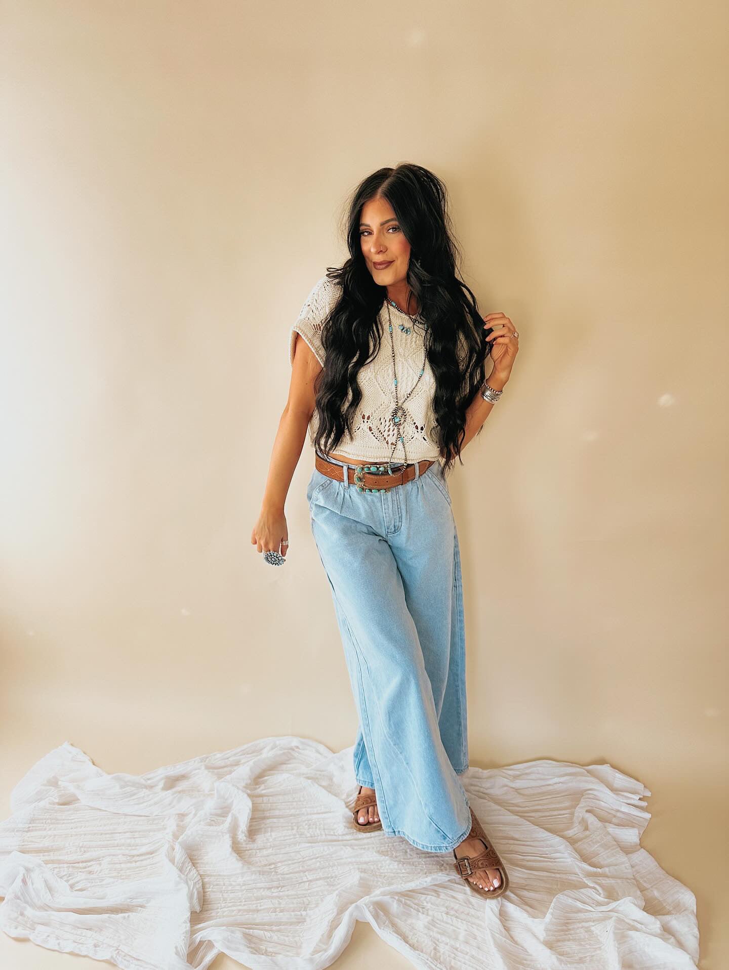 The Cowtown Wide Leg Jeans