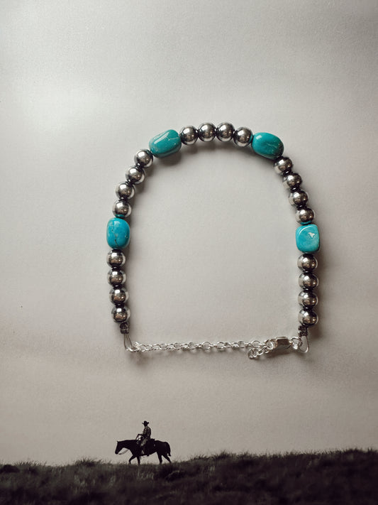 The Charli Navajo and Turquoise Bracelet