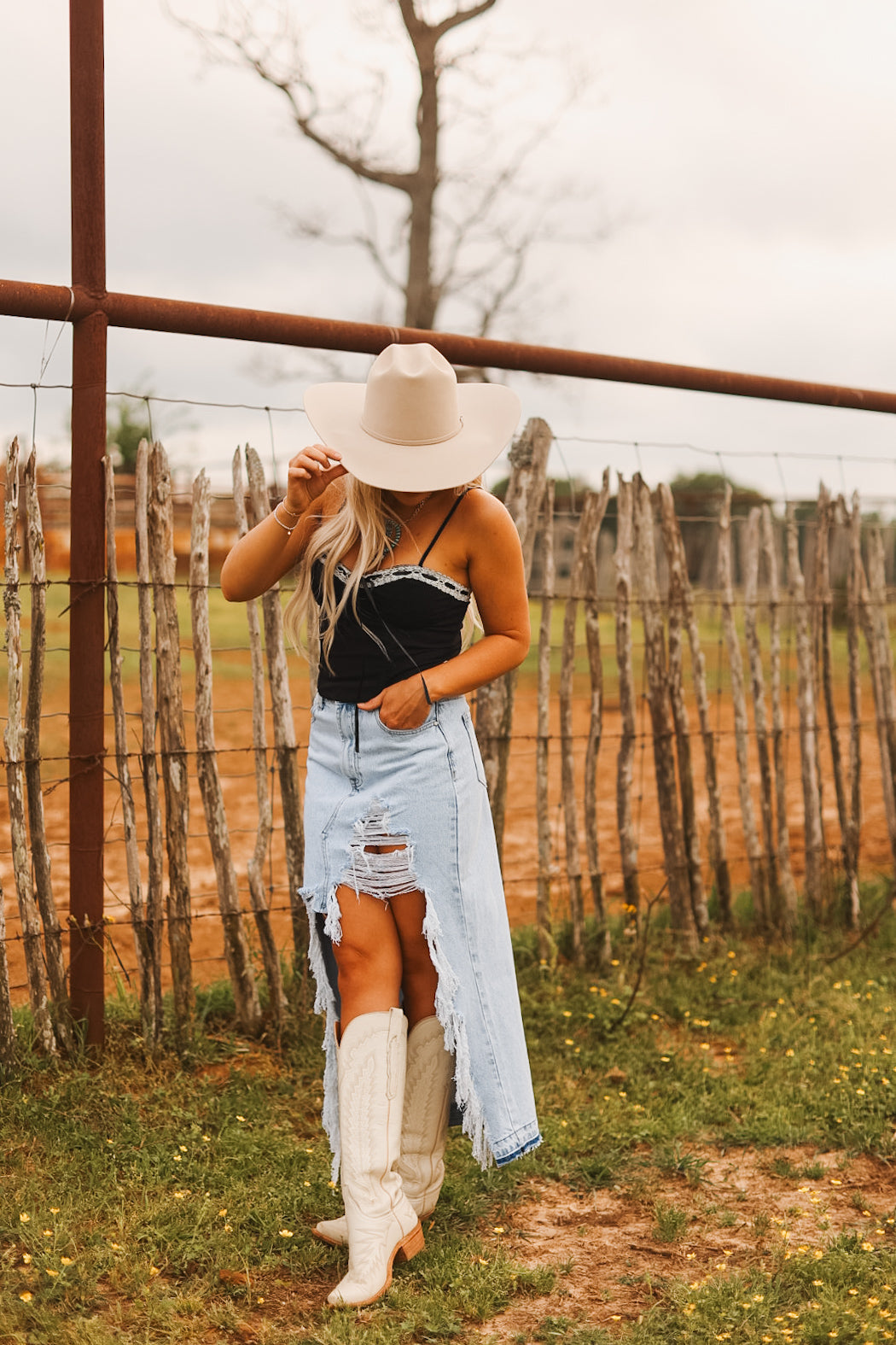 The Retro Denim Skirt