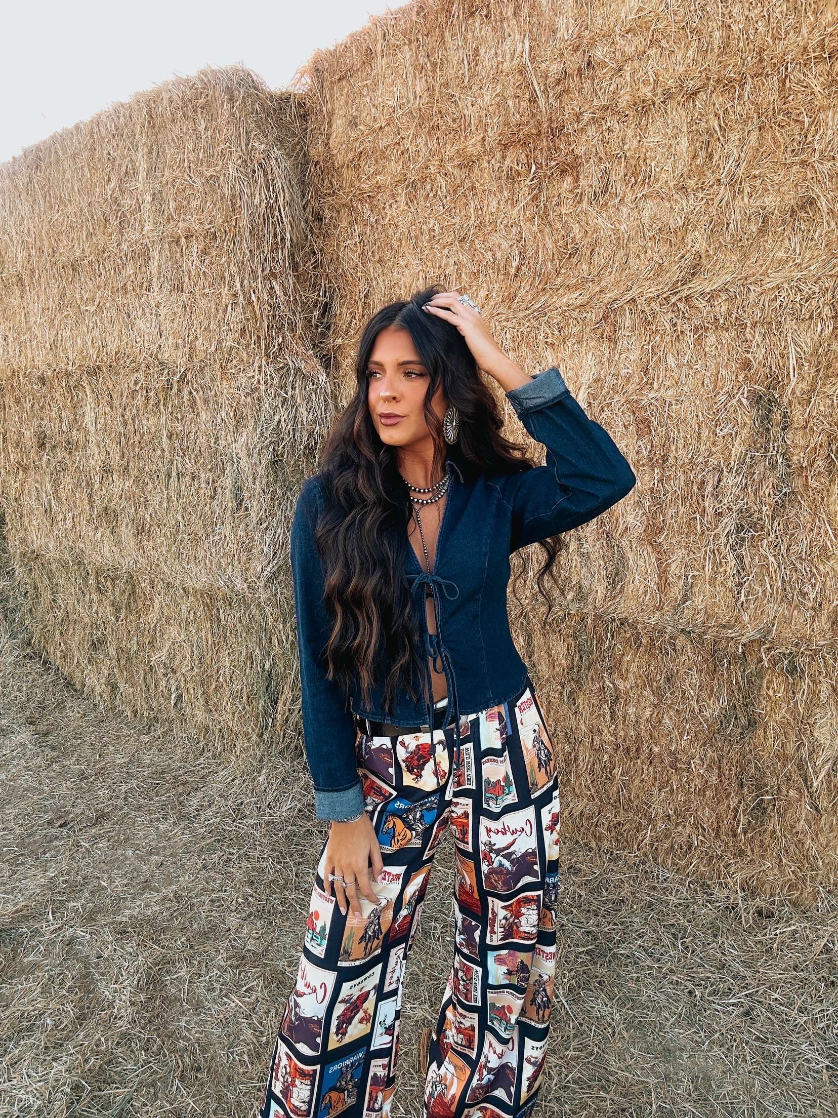 The Lasso Denim Top - best seller