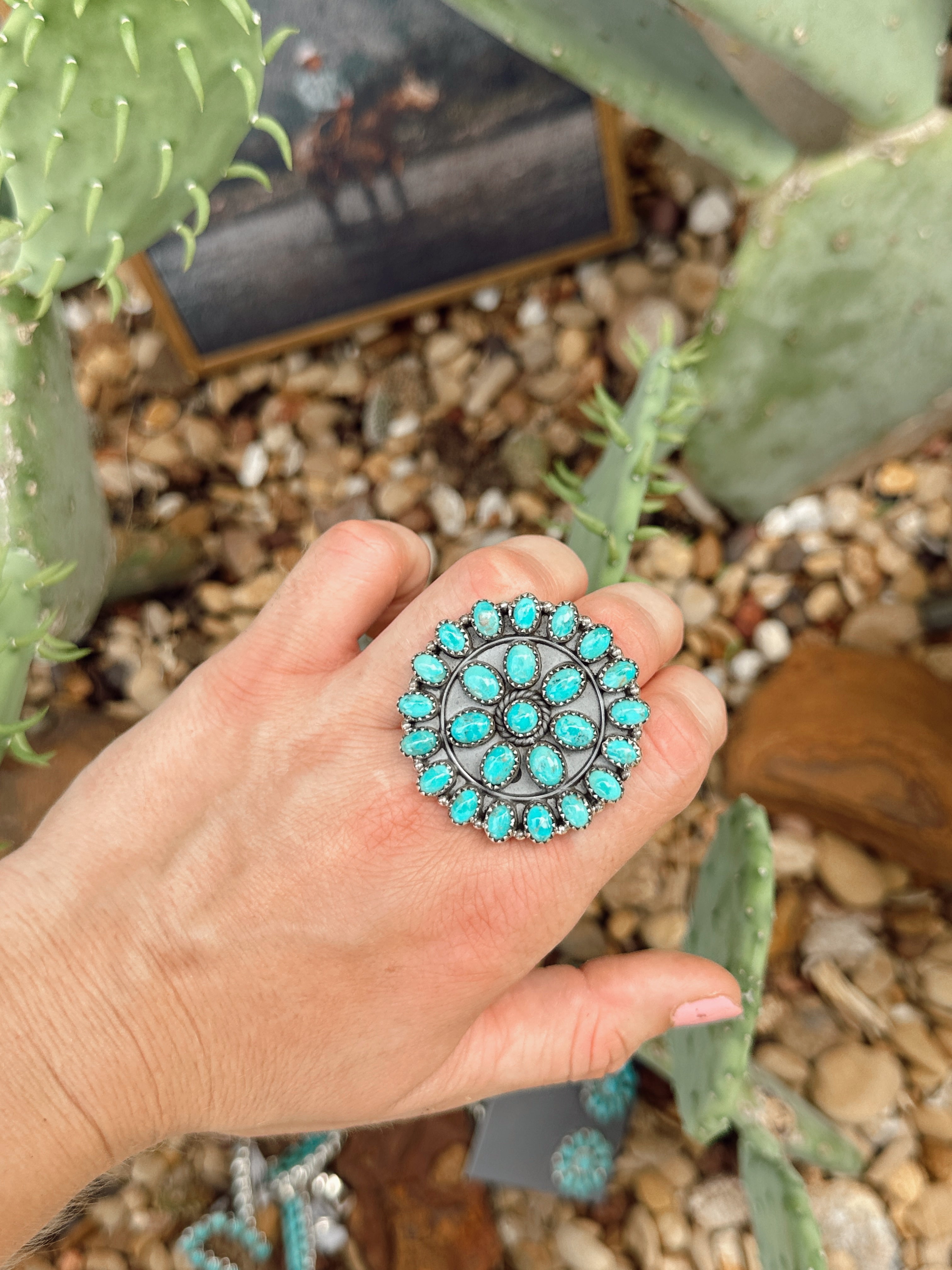 The Janie Kingman Turquoise Adjustable Ring