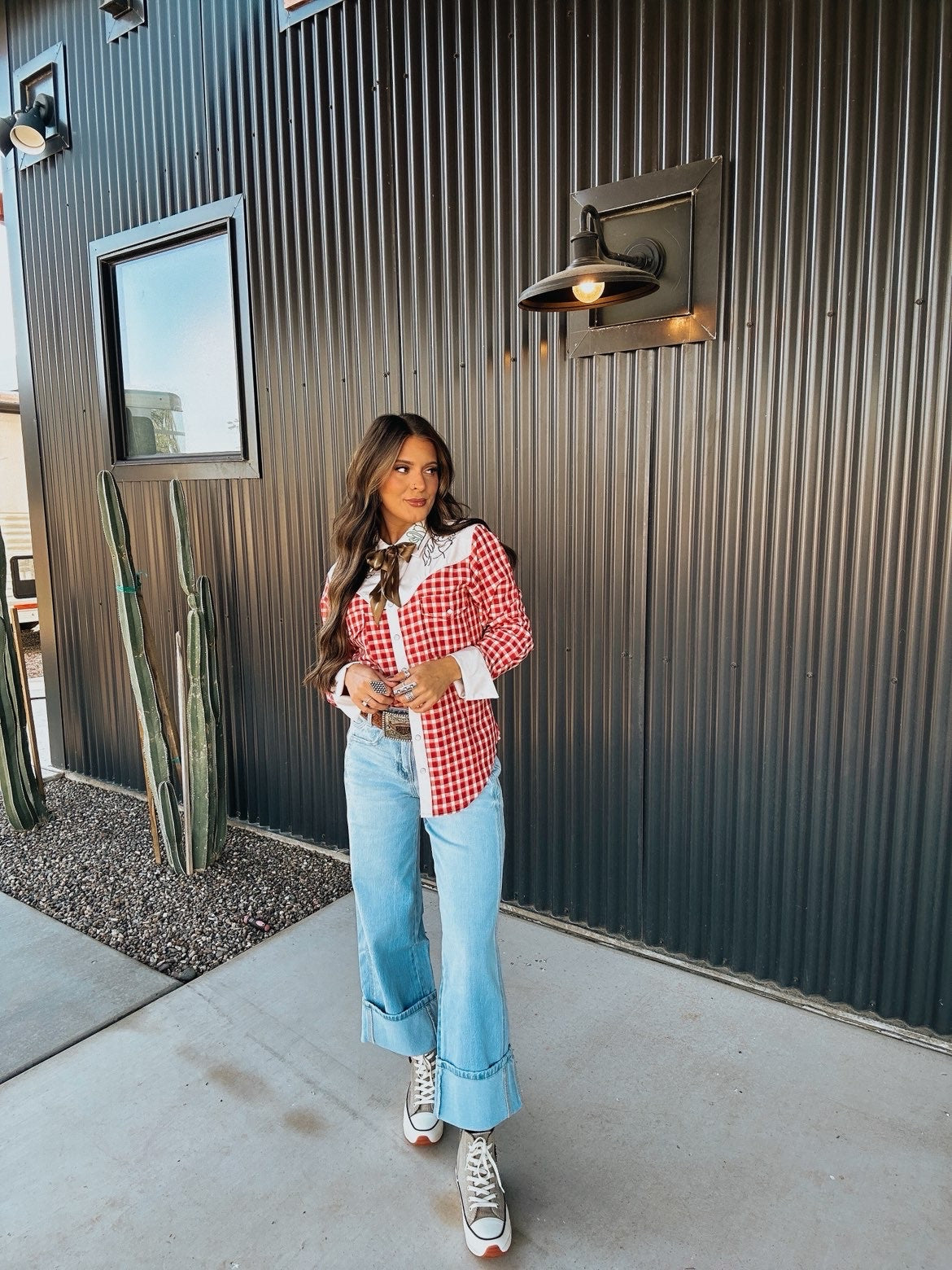 The Cowboy Embroidered Button Down