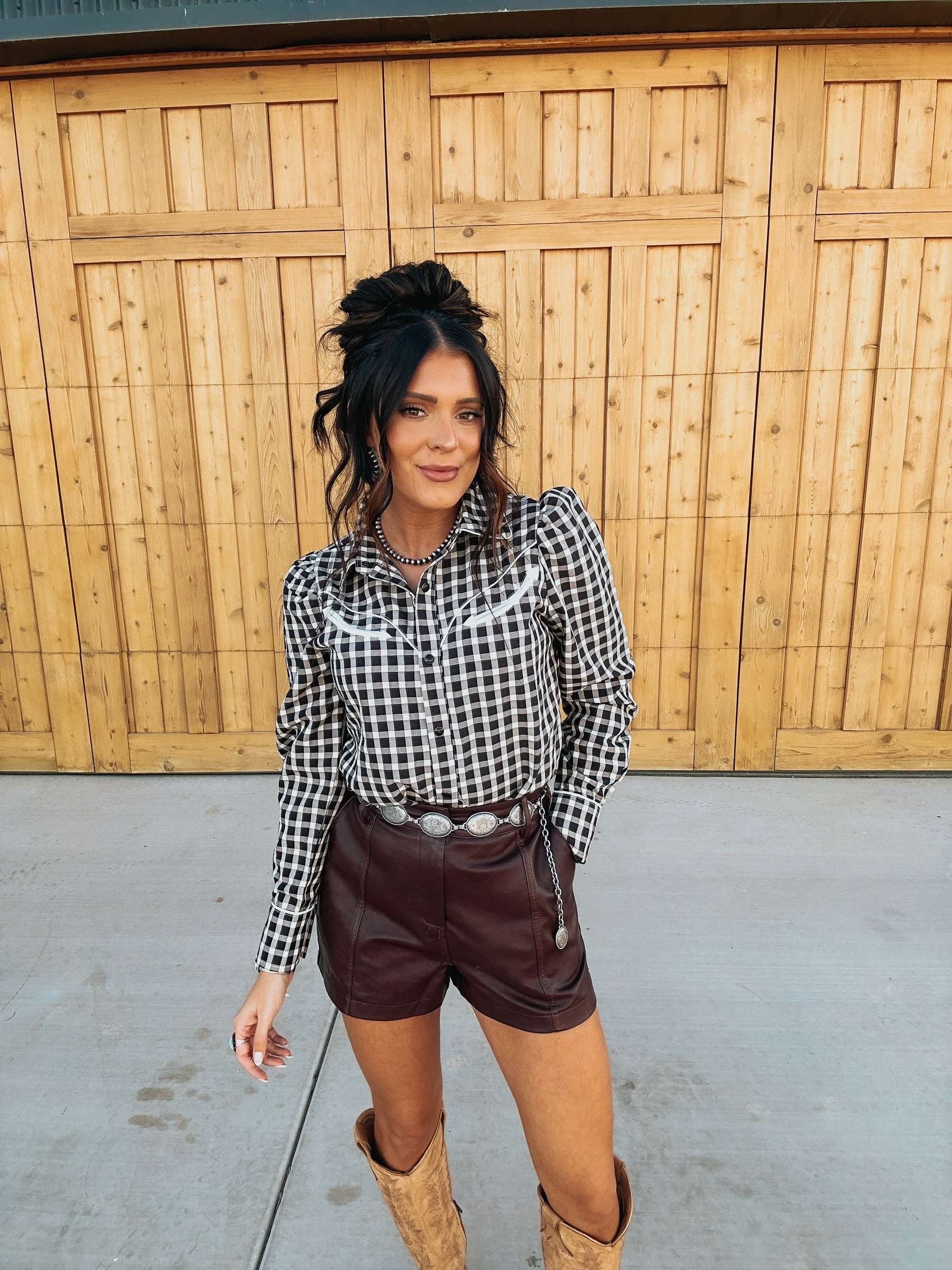 The Gingham Pearl Snap - best seller