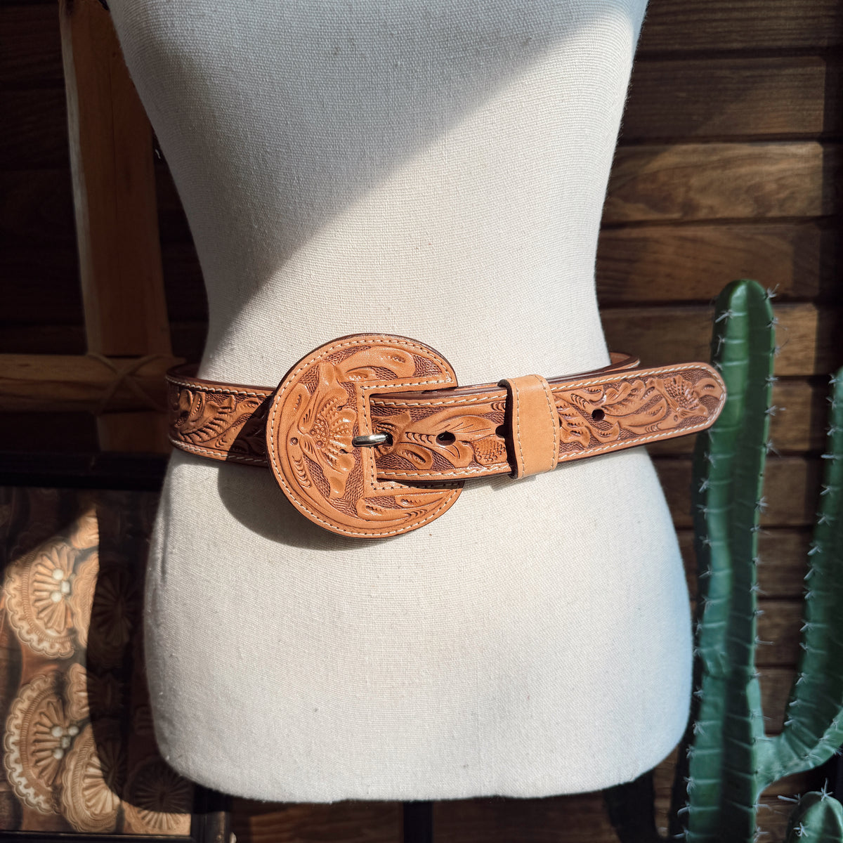 Chicos Tooled Genuine leather Belt sz Small Justin Kid main image 2