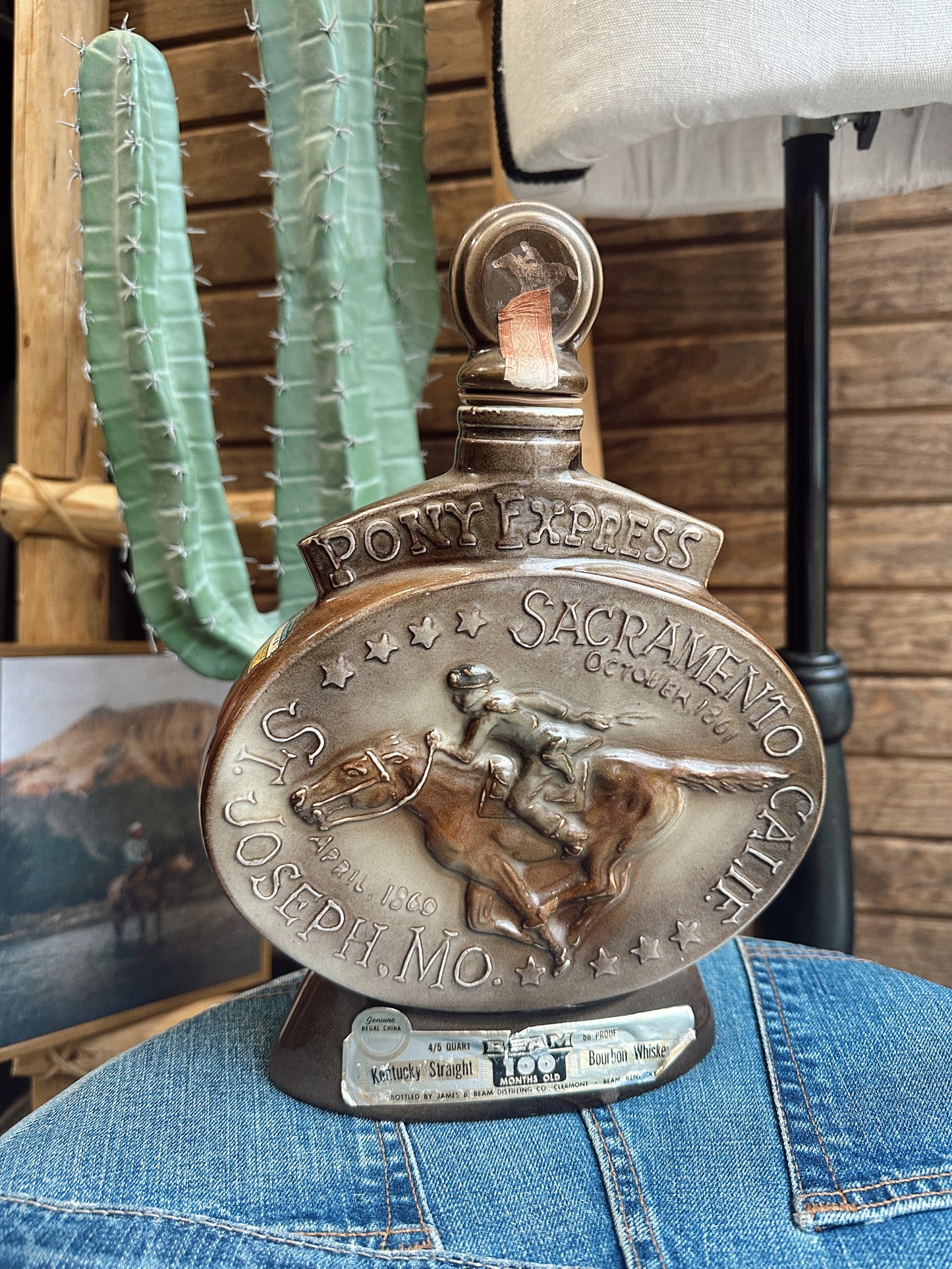 The Vintage Pony Express Whiskey Bottle