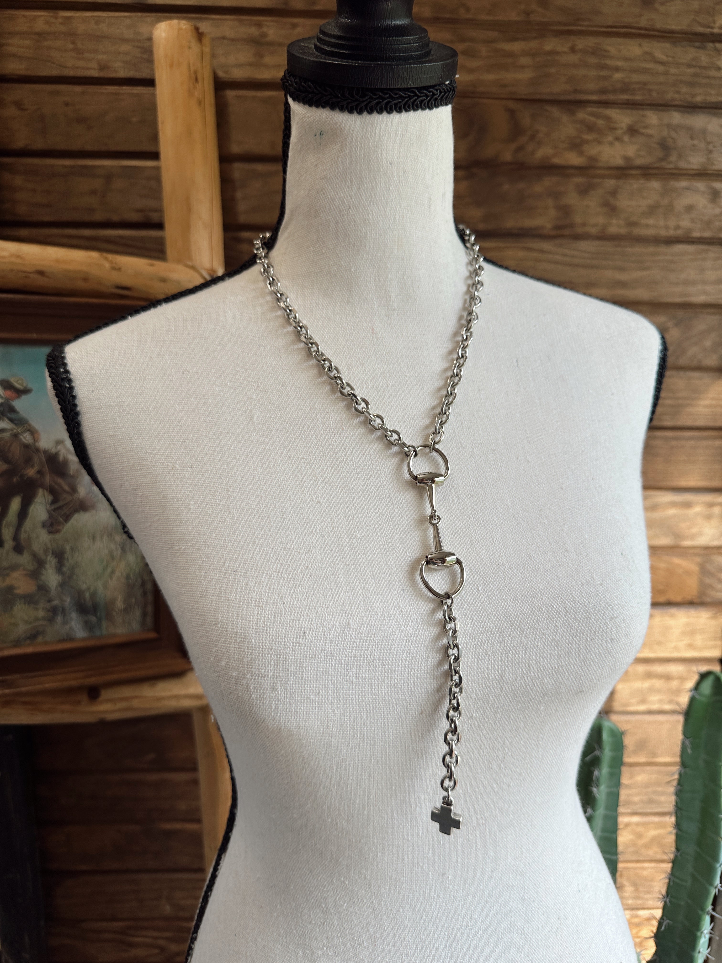 The Bitty Lariat - Silver Cross