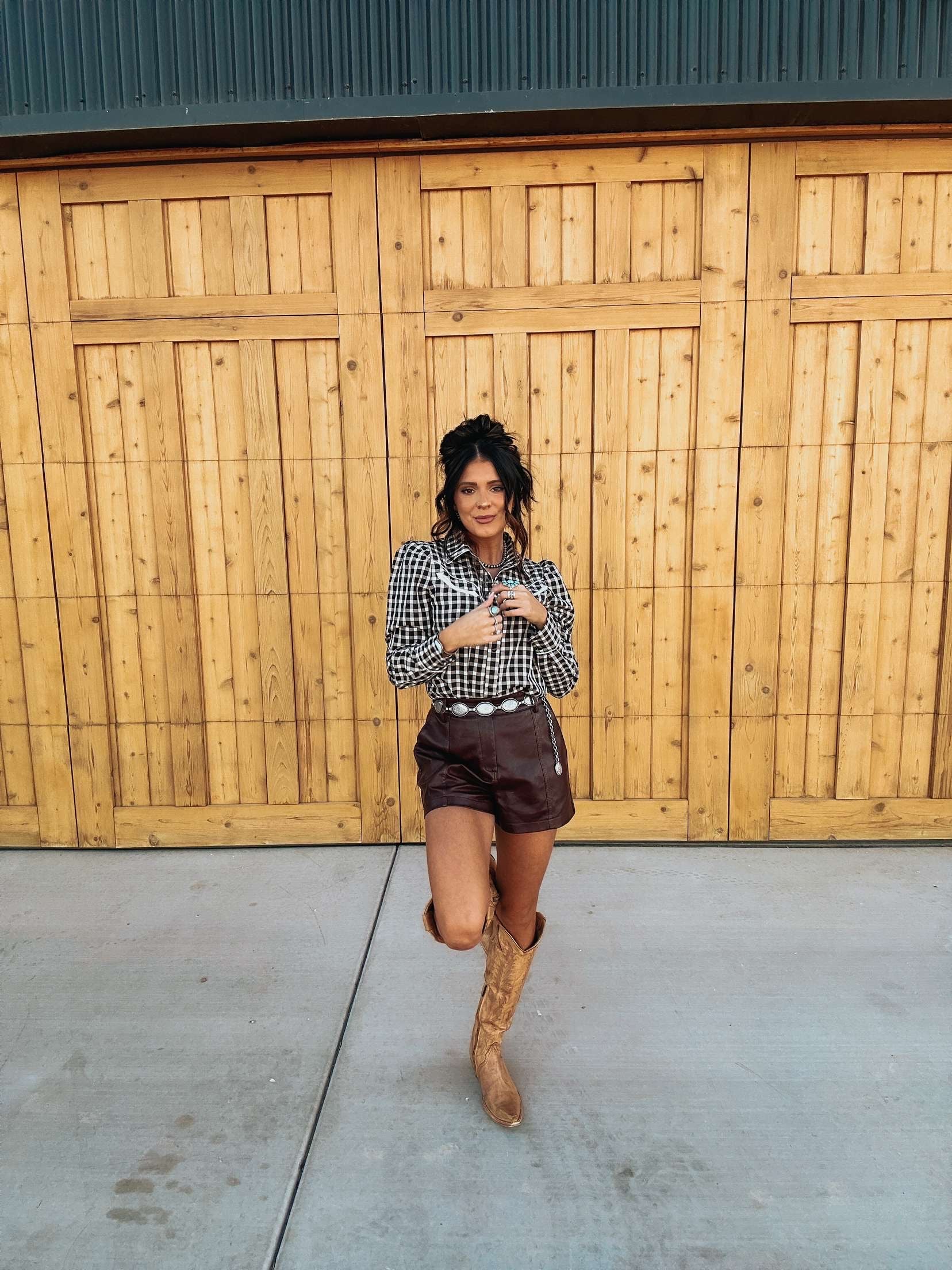 The Gingham Pearl Snap - best seller