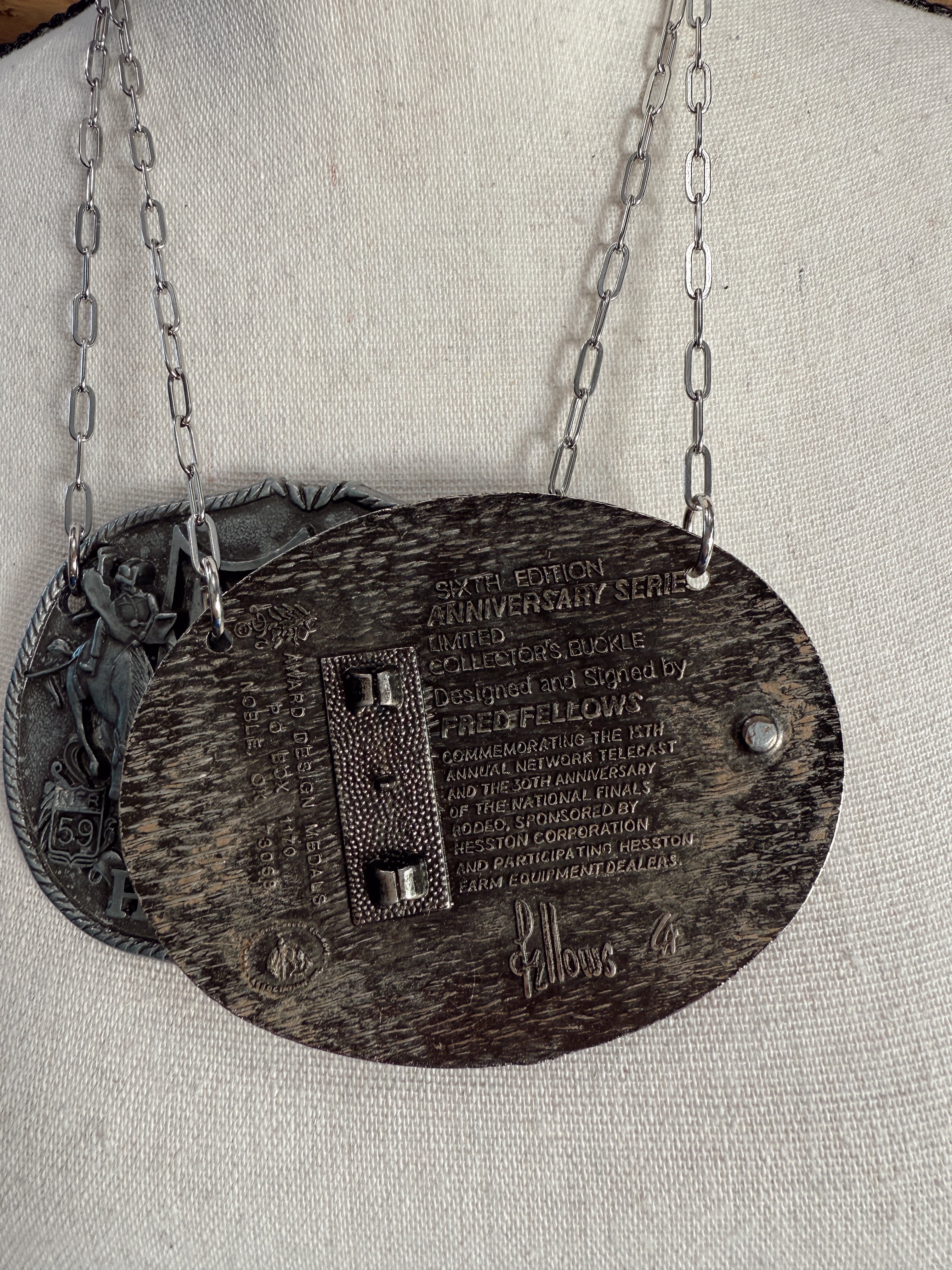 The Bull National Finals Rodeo Buckle Necklace