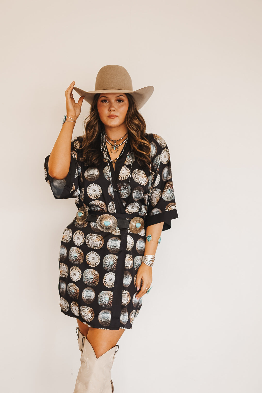 The Big Concho Kimono Wrap Dress