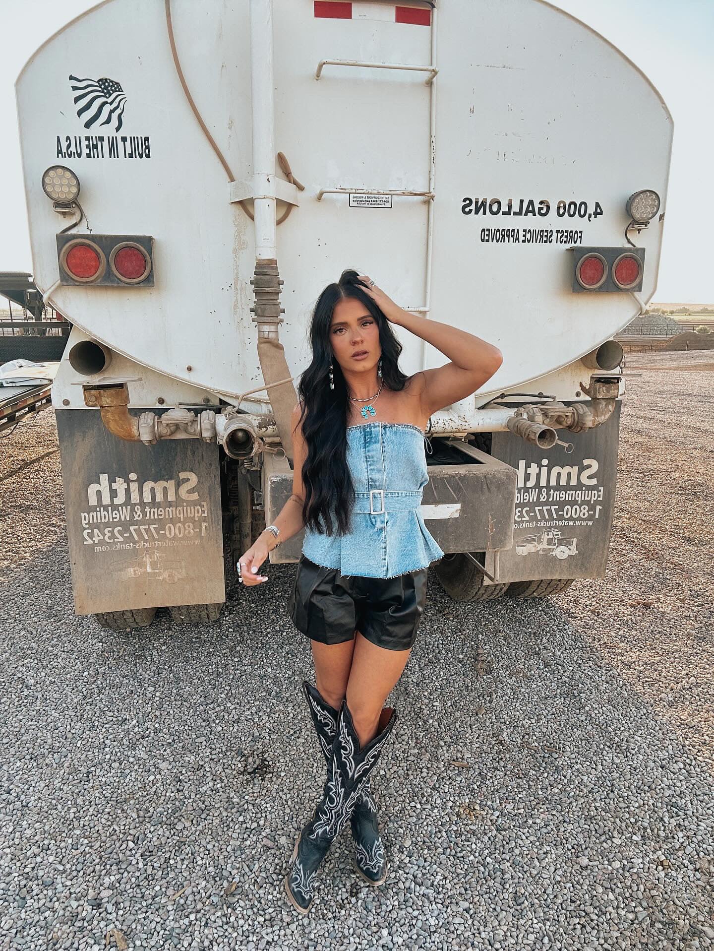 The Belted Denim Top