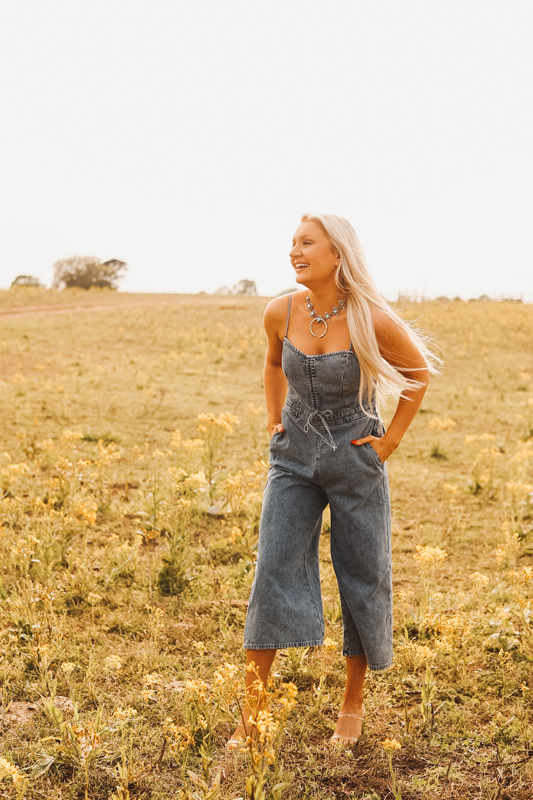 The Sky Denim Jumpsuit