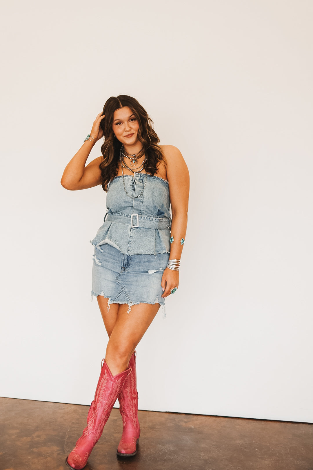 The Belted Denim Top