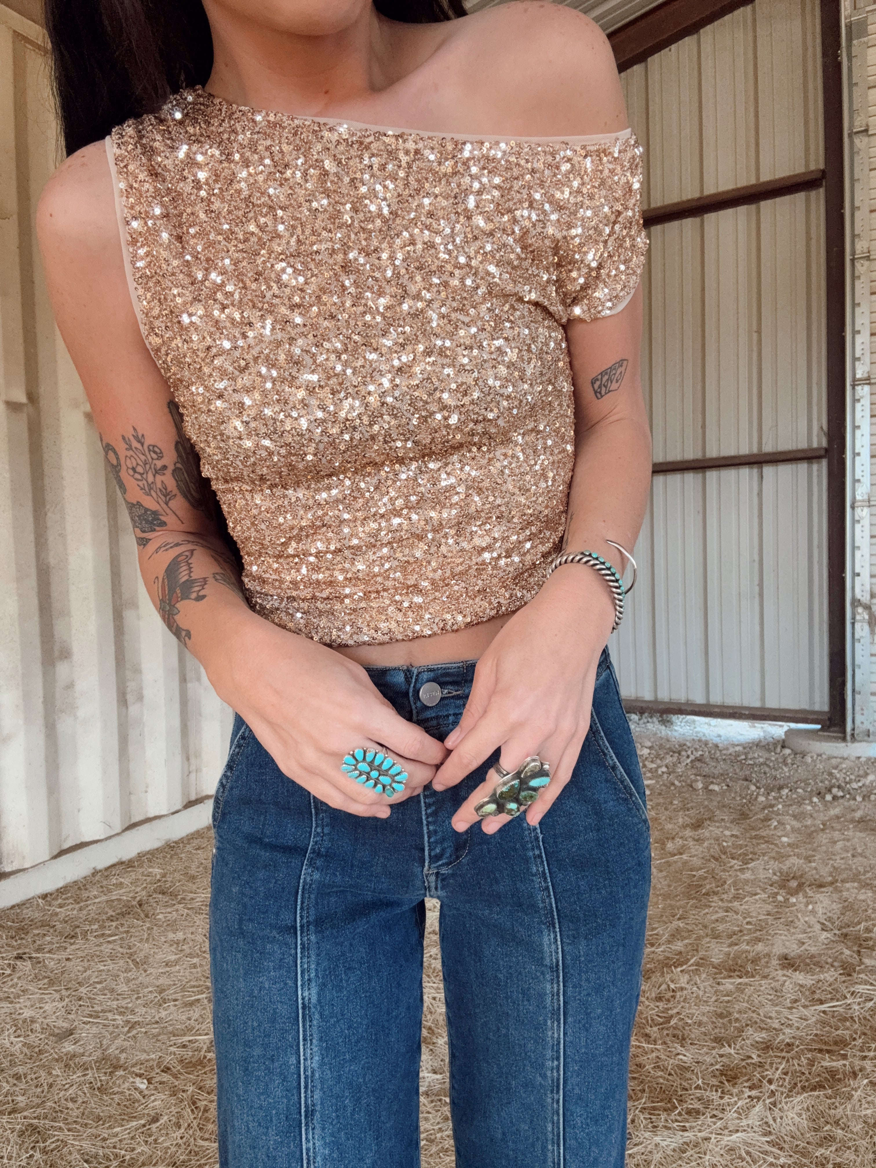 The Gold Buckle Top