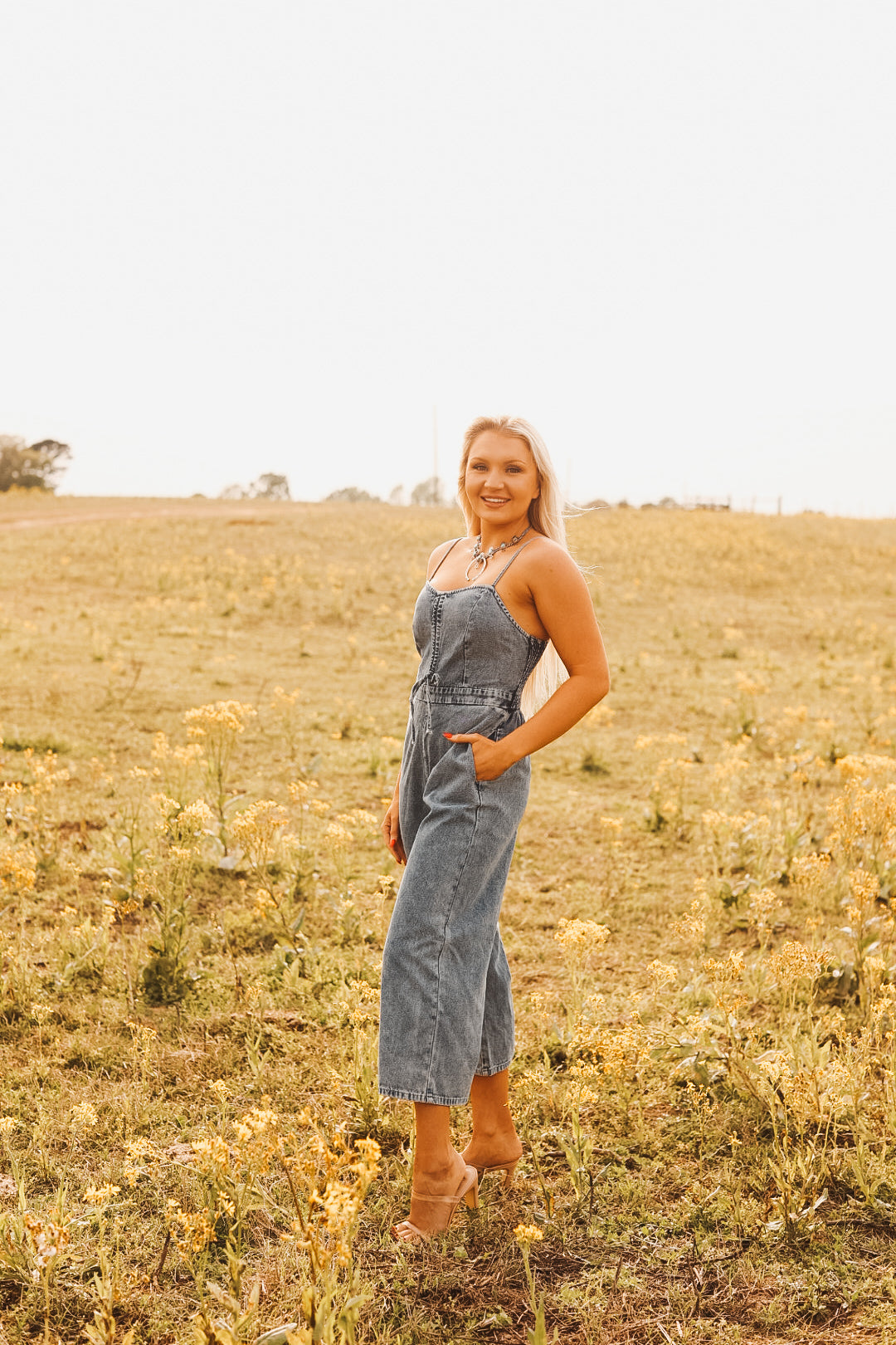 The Sky Denim Jumpsuit