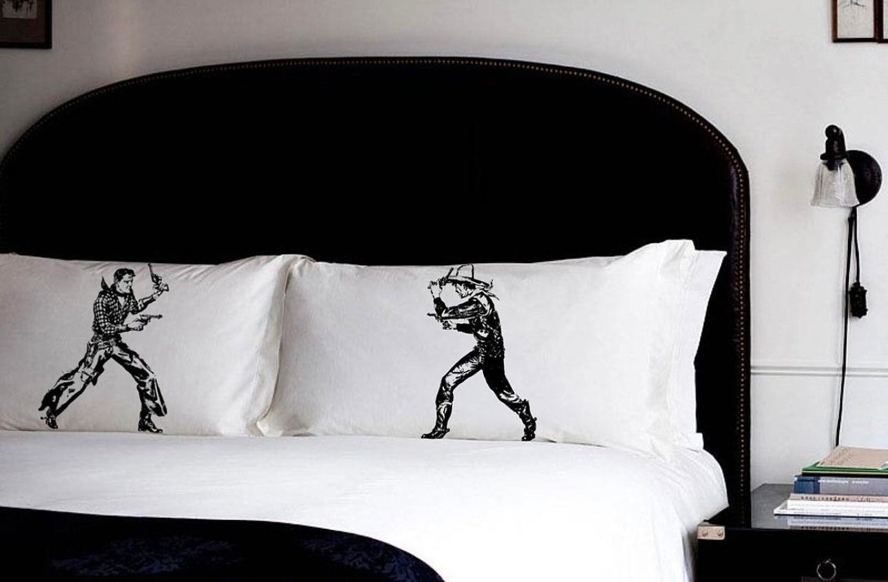 The Cowboy Showdown Pillowcases