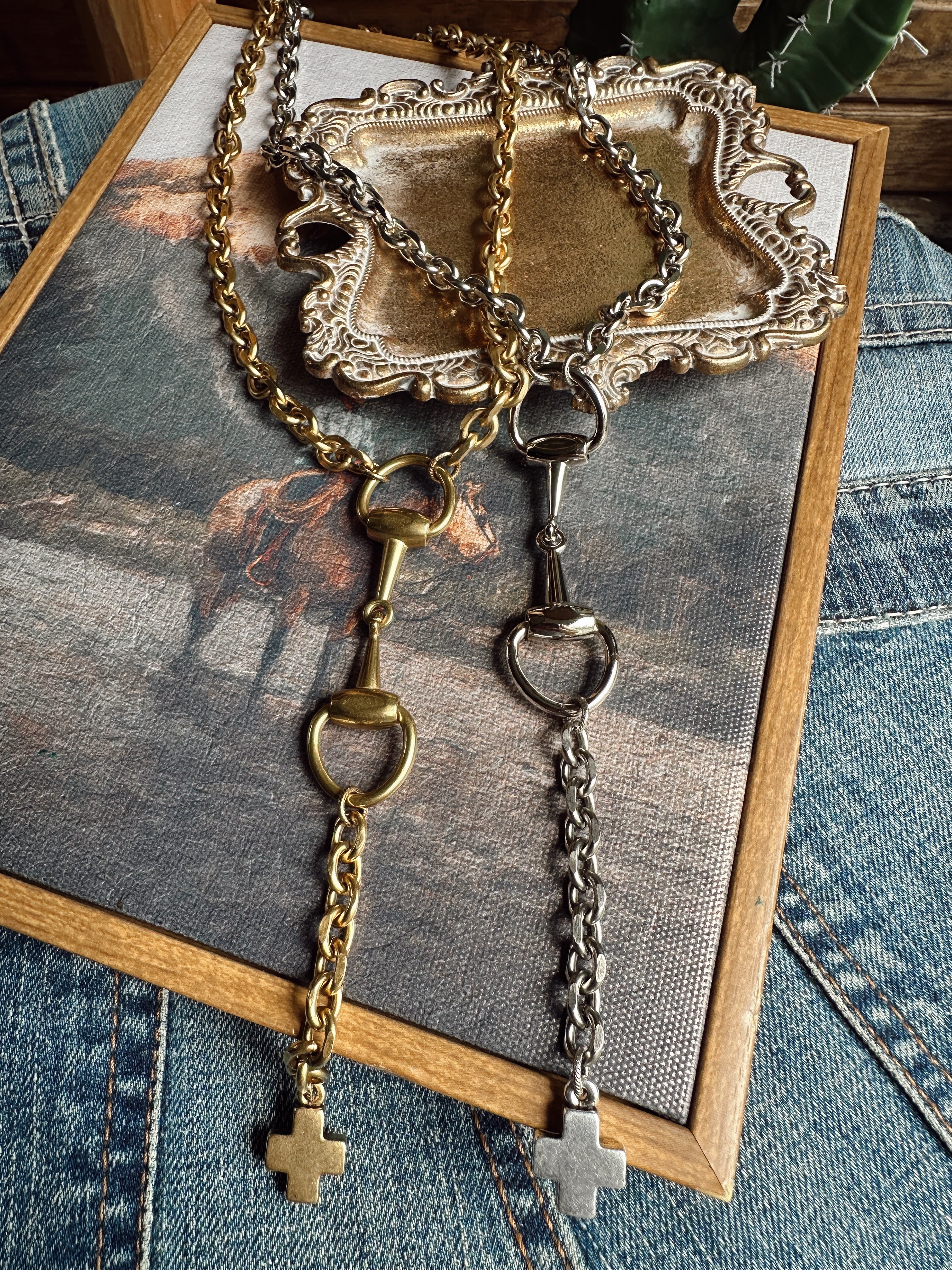 The Bitty Lariat - Silver Cross