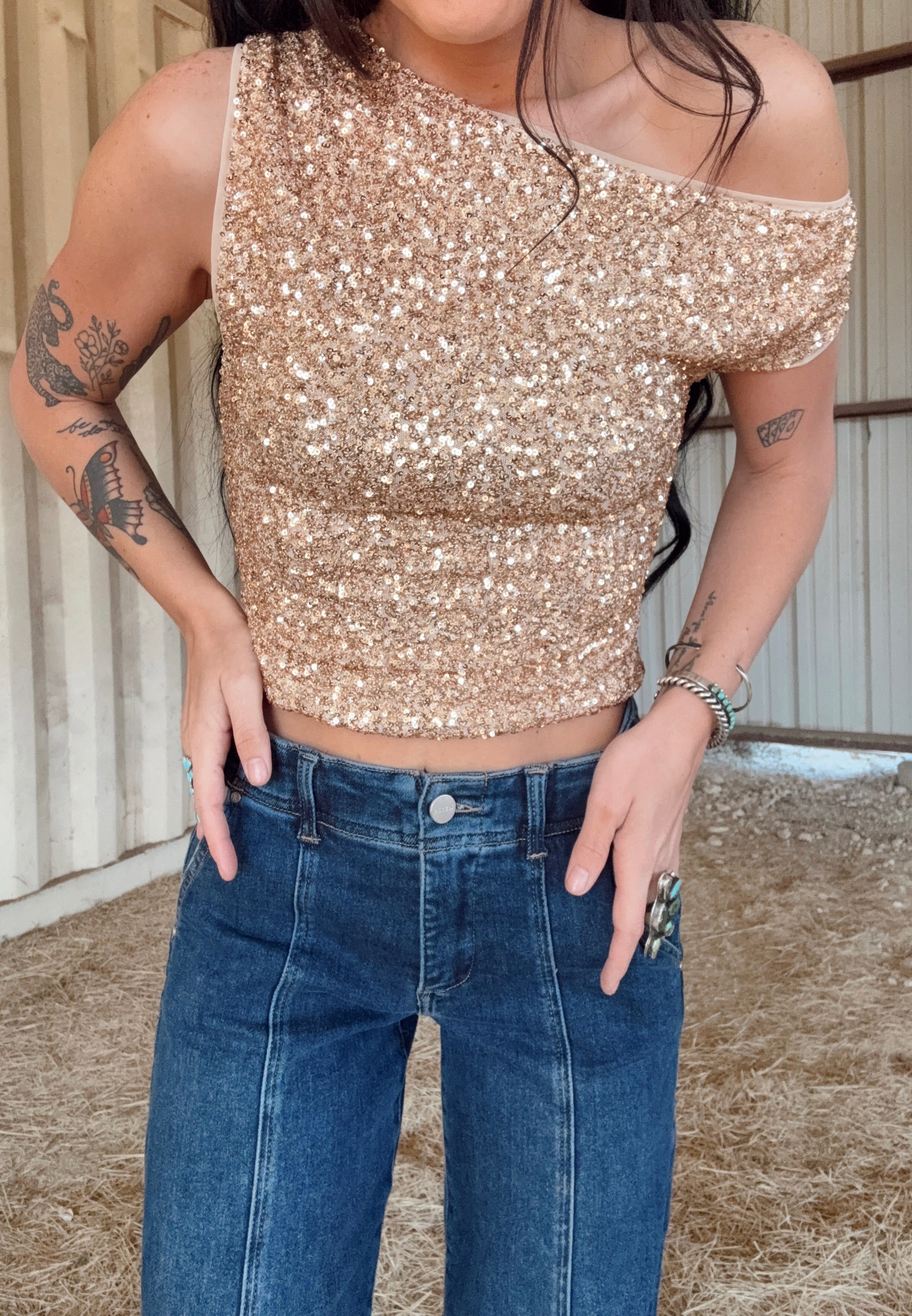The Gold Buckle Top