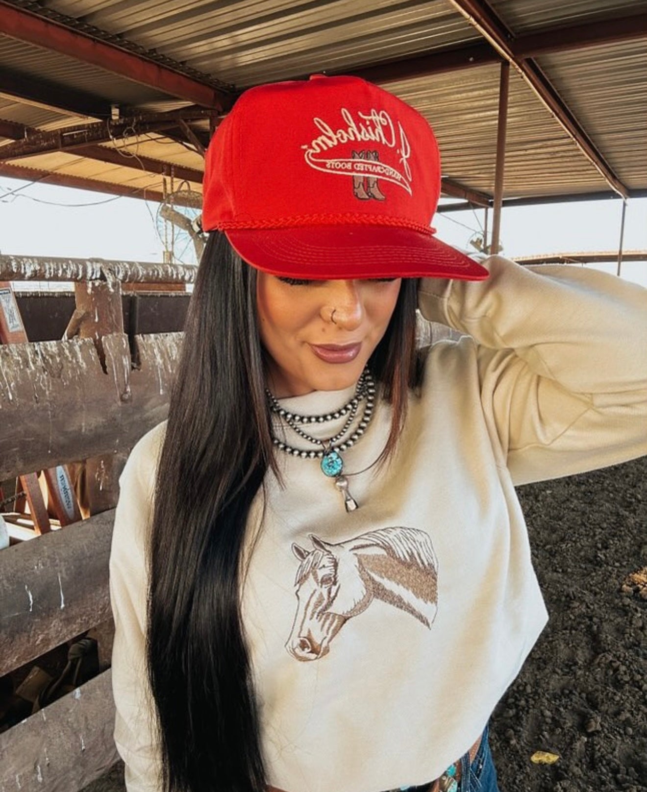 The Embroidered Horse Top