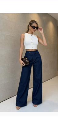 The Denim Pin Tuck Jeans