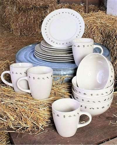 The 16 Piece Branded Dinnerware Set