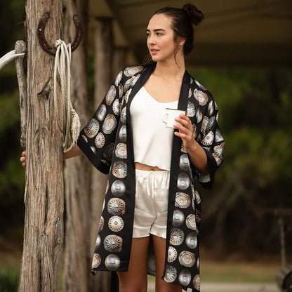 The Big Concho Kimono Wrap Dress