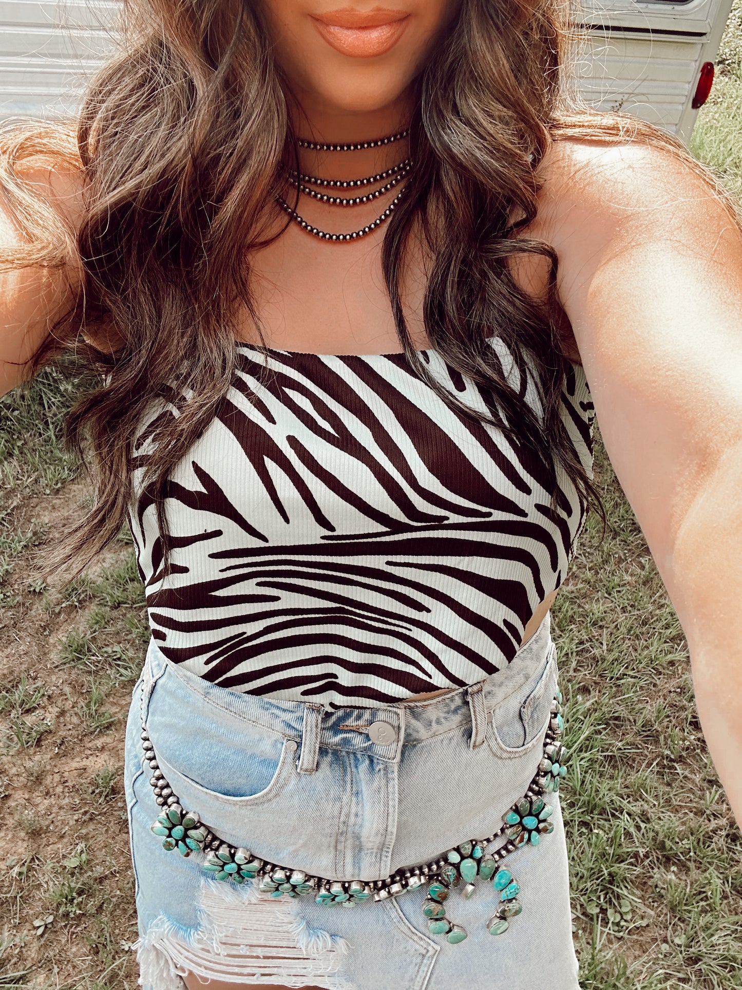 The Henley Zebra Top