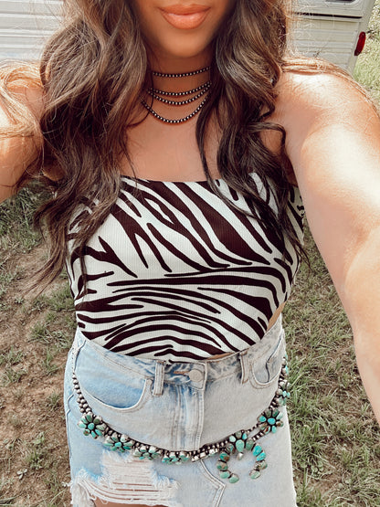 The Henley Zebra Top