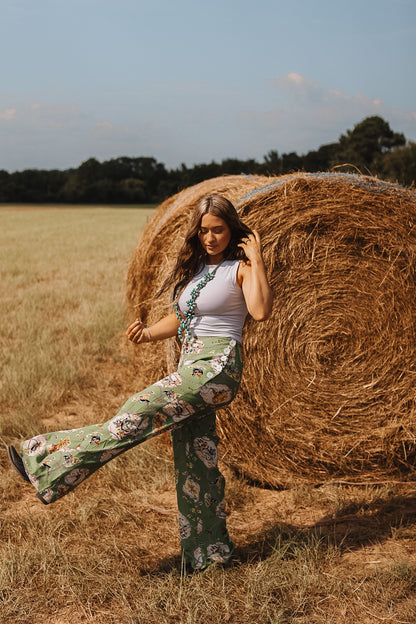 The Vintage Western Print Pants