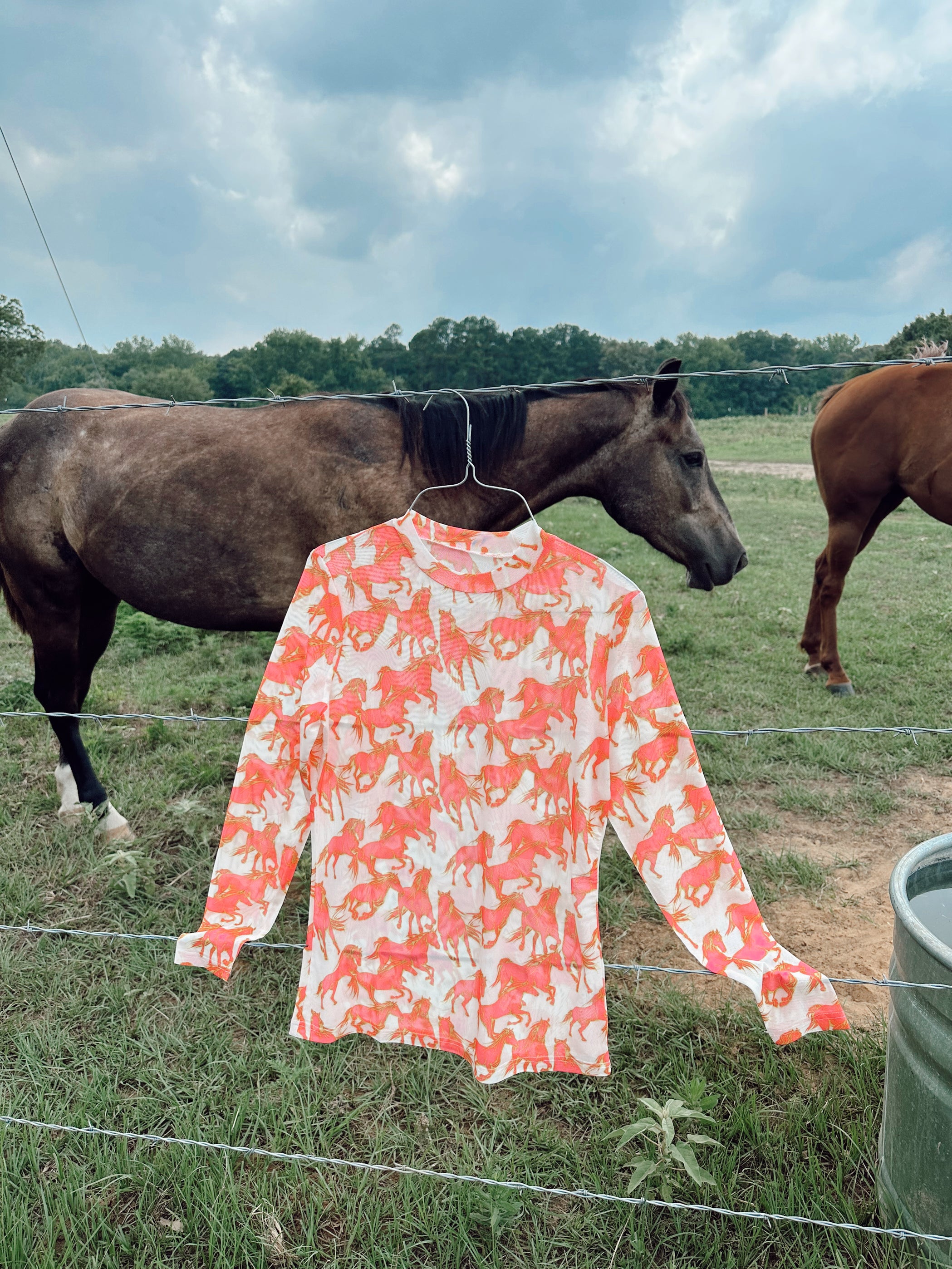 The Neon Wild Horse Mesh Top