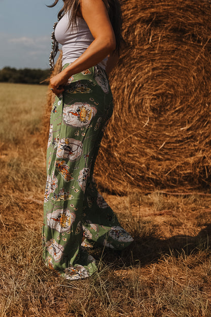 The Vintage Western Print Pants