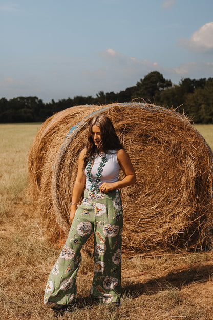 The Vintage Western Print Pants