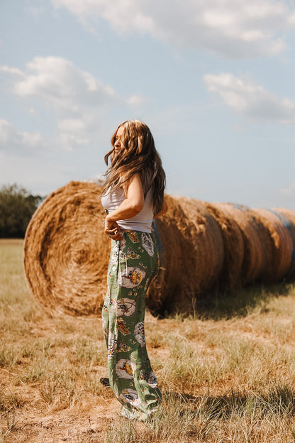 The Vintage Western Print Pants