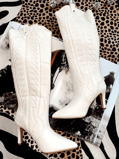 The High Call Boots in Cream