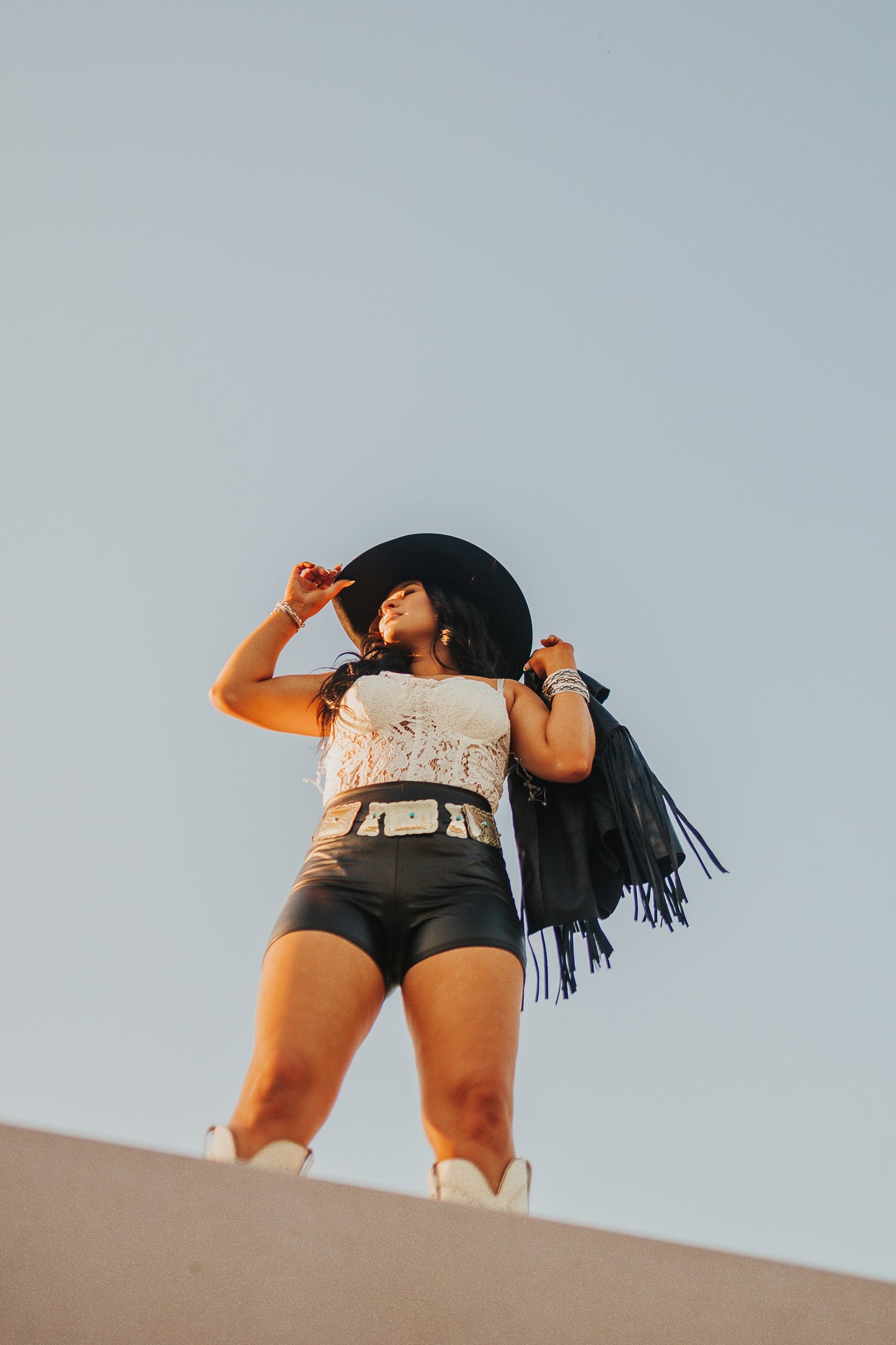 The Get Western Leather Shorts