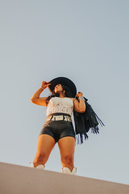 The Get Western Leather Shorts