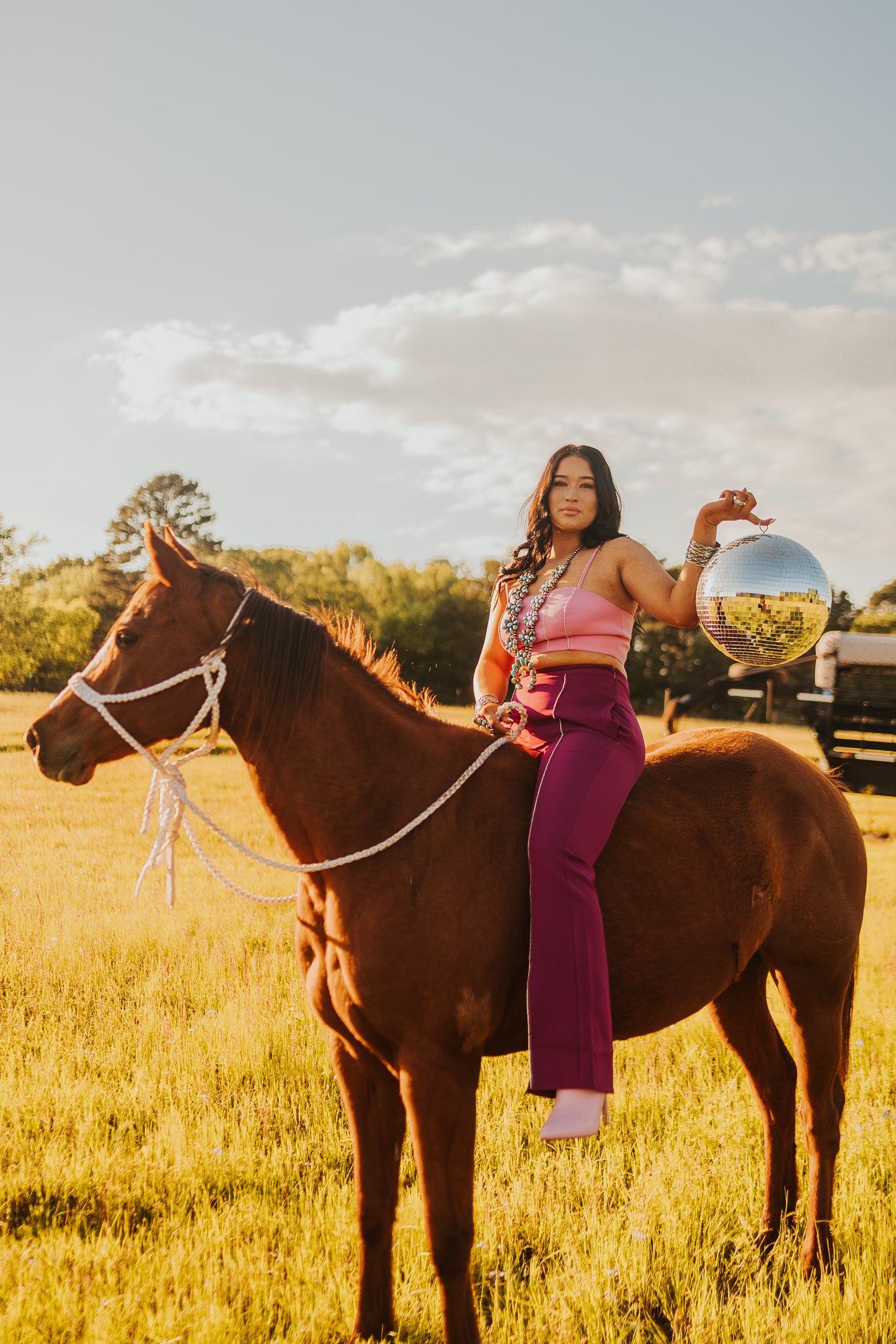 The Pink Rhinestone Top